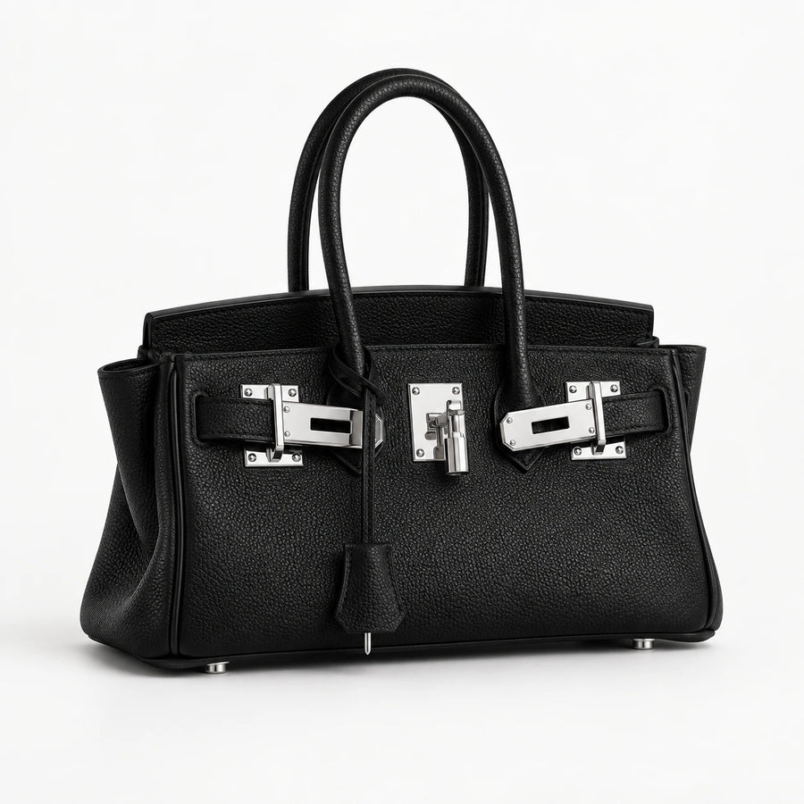 City Bag in Noir, angle