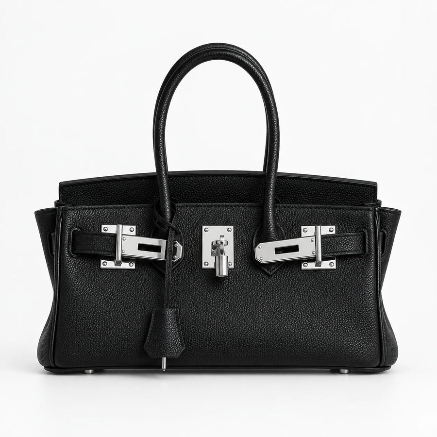 City Bag in Noir, front