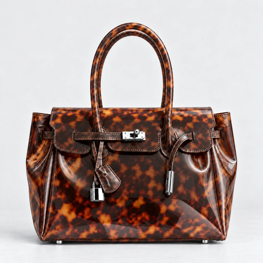 Jelly Firkin Bag in Tortoise, front