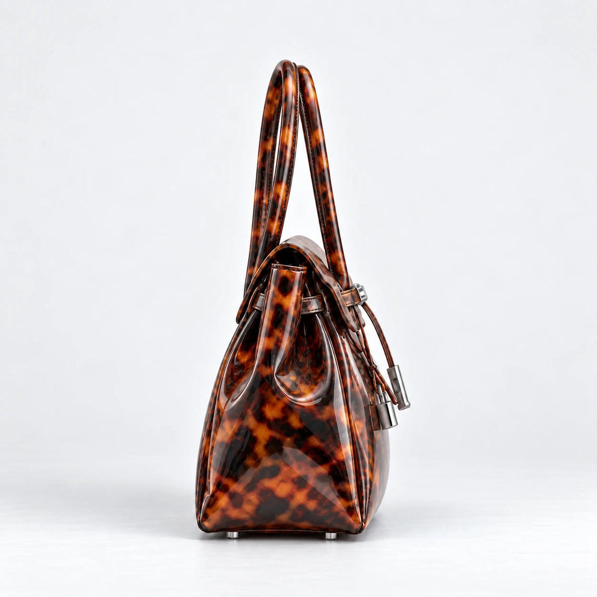 Jelly Firkin Bag in Tortoise, side